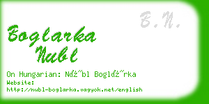 boglarka nubl business card